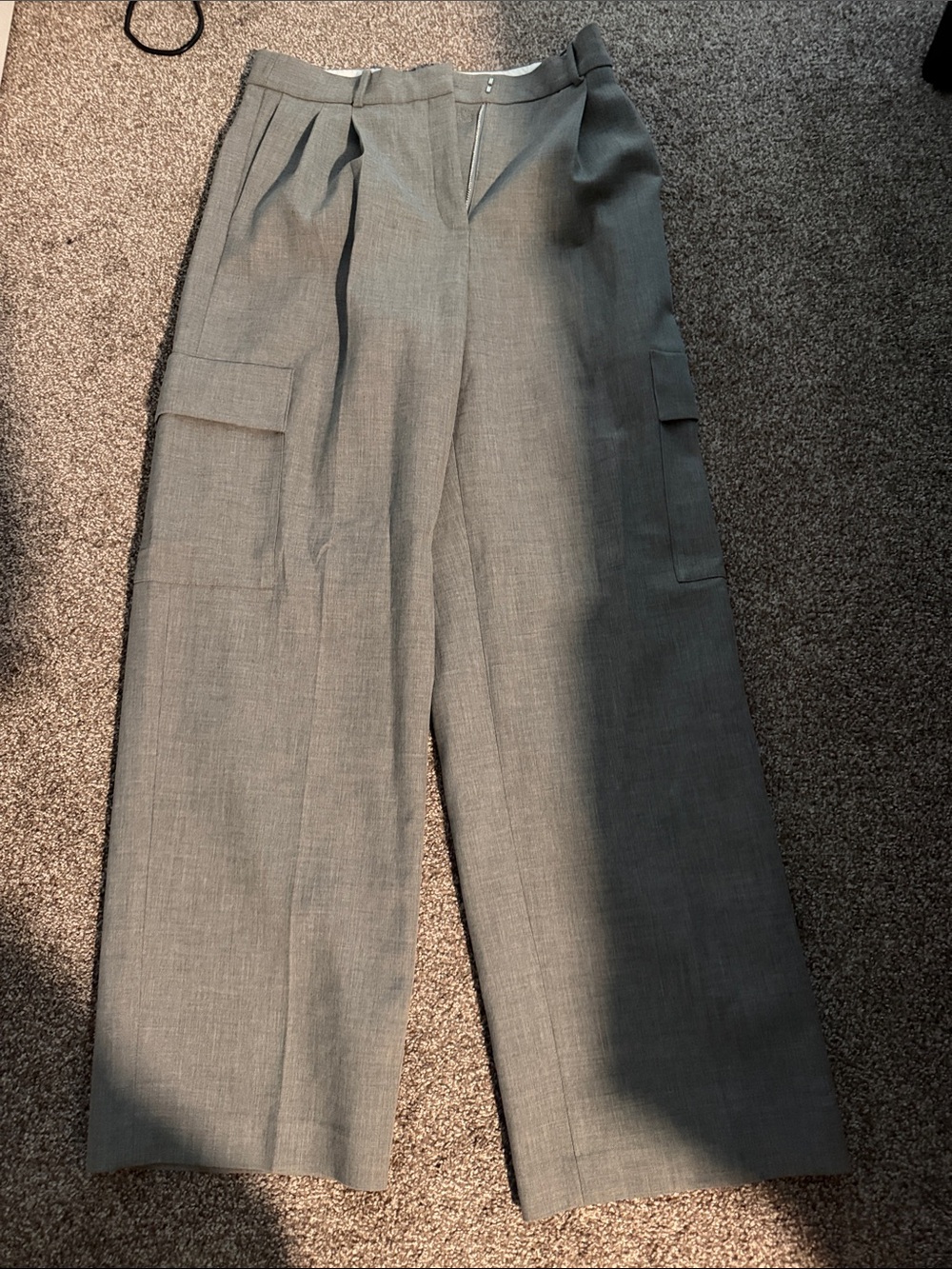 Babaton Charcoal Wide-Leg Trousers